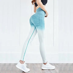 Teal Ombre Sculpt Leggings